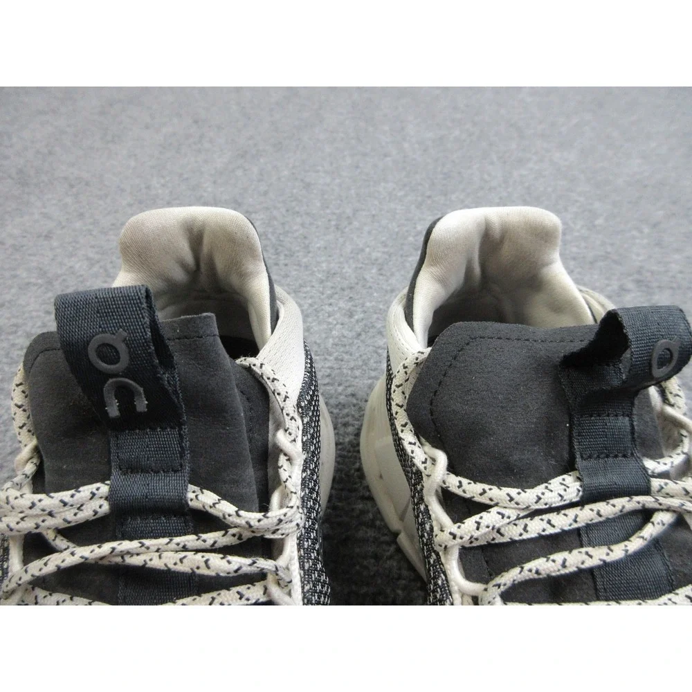 On Cloudnova Shoes Womens Size 8.5 Black White CloudTec Swiss Running Sneakers